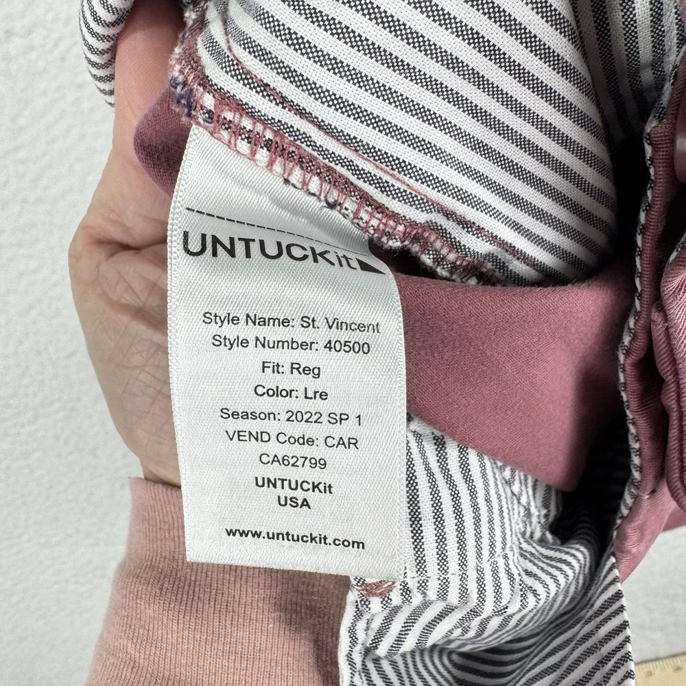 UNTUCKit‎ St. Vincent Chino Shorts Mens 34 Dusty Rose Pink Stretch Cotton Preppy